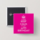 私は穏やかな誕生日のバッジピンボタンを保つことができません 缶バッジ (正面&裏面)