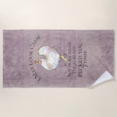 "私は穏やかな"鶏を見るかもしれません ビーチタオル (正面)