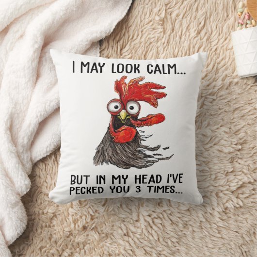 私は穏やかに見えるかもしれないが、私の頭の中で私はあなたに3 Tをつく クッション (ブランケット)