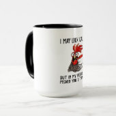 私は穏やかに見えるかもしれないが、私の頭の中で私はあなたに3 Tをつく マグカップ (正面左)