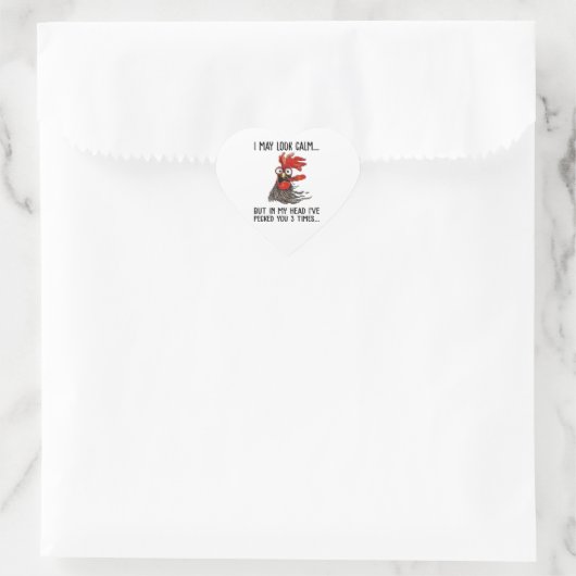 私は穏やかに見えるかもしれないが、私の頭の中で私はあなたを選んだ3 T ハートシール (バッグ)