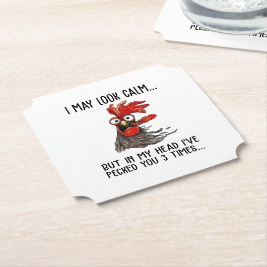 私は穏やかに見えるかもしれないが、私の頭の中で私はあなたを選んだ3 T ペーパーコースター (アングル)