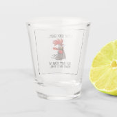 私は穏やかに見えるかもしれないが、私は3回あなたをペックした ショットグラス (裏面)