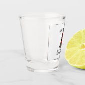 私は穏やかに見えるかもしれないが、私は3回あなたをペックした ショットグラス (左)