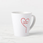 私は空の愛を見たハートデザイン3 カフェラテマグ (右アングル)