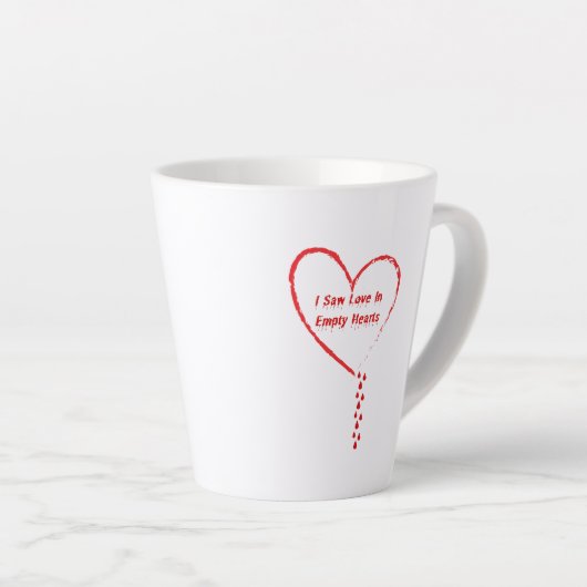 私は空の愛を見たハートデザイン3 カフェラテマグ (右アングル)