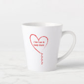 私は空の愛を見たハートデザイン3 カフェラテマグ (右)