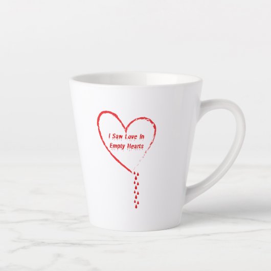 私は空の愛を見たハートデザイン3 カフェラテマグ (右)