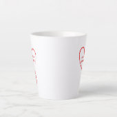 私は空の愛を見たハートデザイン3 カフェラテマグ (正面)