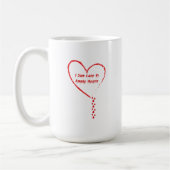 私は空の愛を見たハートデザイン3 コーヒーマグカップ (左)