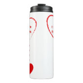 私は空の愛を見たハートデザイン タンブラー (正面)