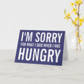 私は空腹なカードいつだったか私が言ったことのために残念です カード (黄色い花)