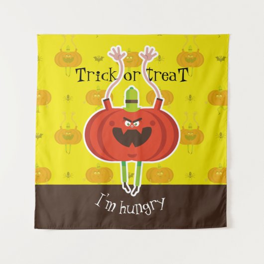 私は空腹をトリックまたは治療 タペストリー (正面)