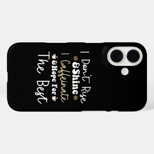 私は立ち上がらず、カフェインで希望を輝かない Case-Mate iPhoneケース (裏面 (横))