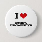 私は競争を押しつぶすことを愛します 缶バッジ (正面)