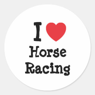 私は競馬ハートが大好カスタムきパーソナライズされた ラウンドシール