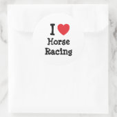 私は競馬ハートが大好カスタムきパーソナライズされた ラウンドシール (バッグ)