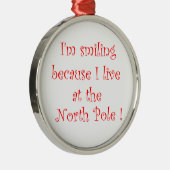 私は笑っている理由でプレミアムラウンドオーナメント メタルオーナメント (右)