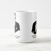 私は笑わされるなおもしろマグカップです コーヒーマグカップ (中央)