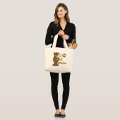 私は第1等級のTシャツおよびギフトを愛します ラージトートバッグ (正面(モデル))