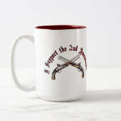 私は第2修正を支えます ツートーンマグカップ (左)