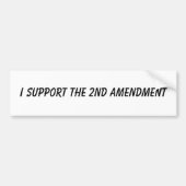 私は第2修正を支えます バンパーステッカー (正面)