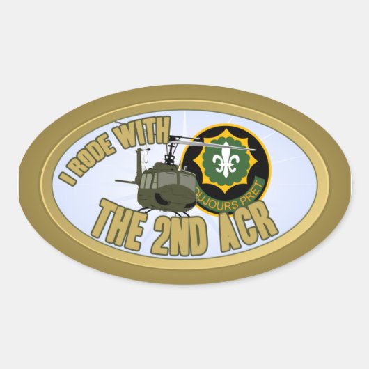 私は第2回Acrに乗った 楕円形シール (正面)