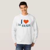 私は第3等級のハートの   写実的な学生服を愛します Tシャツ (正面フル)