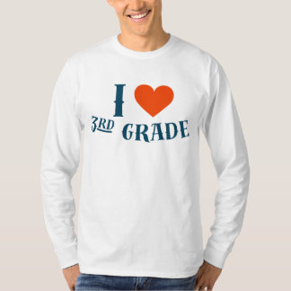 私は第3等級のハートの 写実的な学生服を愛します Tシャツ