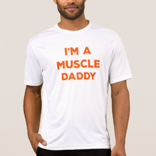 私は筋肉のパパ袖なしシャツだ Tシャツ