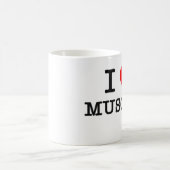 私は筋肉を愛します コーヒーマグカップ (中央)