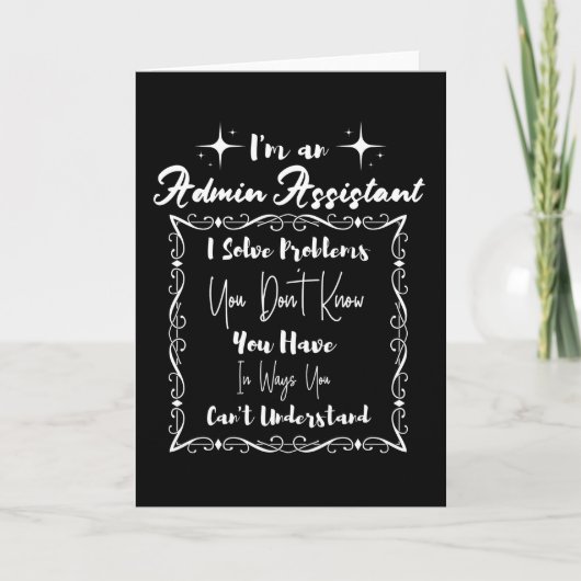 私は管理アシスタントです。管理プロフェッショナル日 カード (正面)