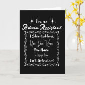 私は管理アシスタントです。管理プロフェッショナル日 カード (黄色い花)