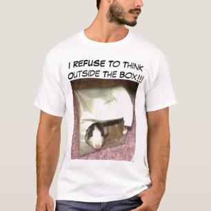 私は箱のおもしろいなラットのワイシャツの外で考えることを断ります Tシャツ