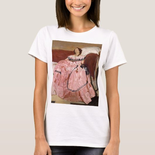 私は簡単ではない Tシャツ (正面)