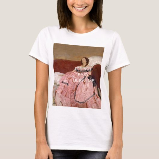 私は簡単ではない Tシャツ (正面)