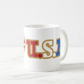 私は米国のマグを愛します コーヒーマグカップ (正面右)
