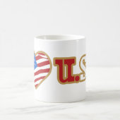 私は米国のマグを愛します コーヒーマグカップ (中央)