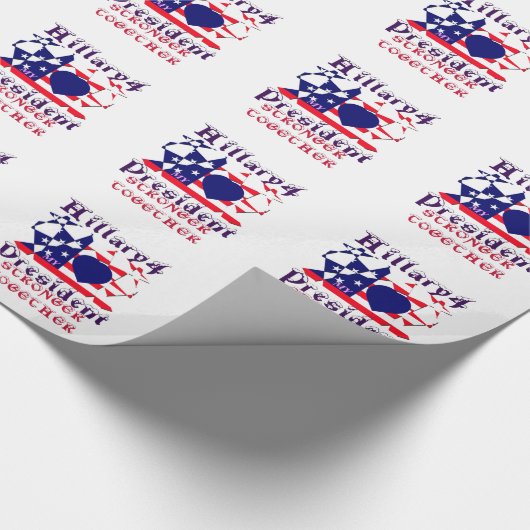 私は米国の大統領のためにヒラリーが大好き私たちは強いT ラッピングペーパー (角)