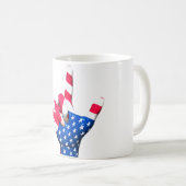 私は米国の旗のマグ愛します コーヒーマグカップ (正面右)