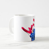 私は米国の旗のマグ愛します コーヒーマグカップ (正面左)