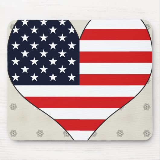 私は米国を愛します マウスパッド (正面)