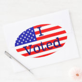 私は米国国旗の選挙用のシールを選んだ 楕円形シール (封筒)