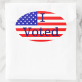 私は米国国旗の選挙用のシールを選んだ 楕円形シール (バッグ)