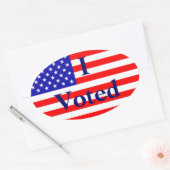 私は米国国旗の選挙用のシールを選んだ 楕円形シール (封筒)