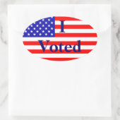 私は米国国旗の選挙用のシールを選んだ 楕円形シール (バッグ)