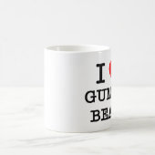 私は粘着性くまを愛します コーヒーマグカップ (中央)