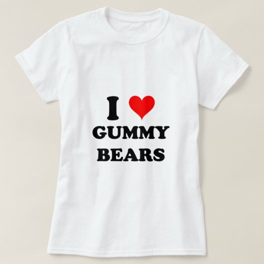 私は粘着性くまを愛します Tシャツ (デザイン正面)