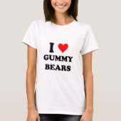 私は粘着性くまを愛します Tシャツ (正面)