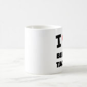 私は粘着性であることを愛します コーヒーマグカップ (中央)